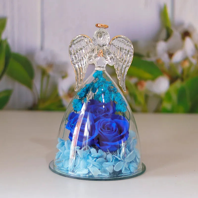 Eternal Rose Gift Box – Angel Glass Cover Decor